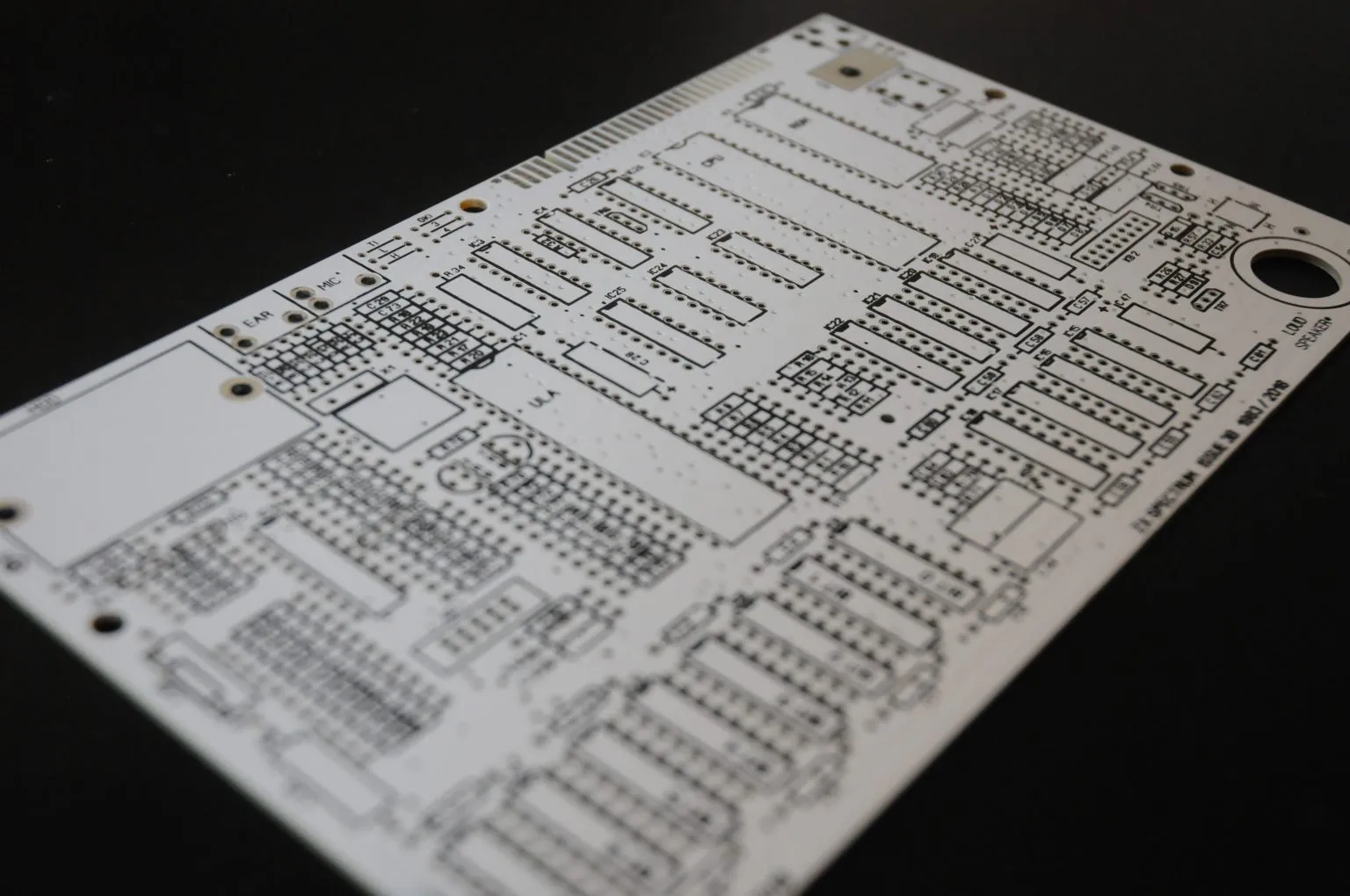 The fully-populated, fresh-from-the-factory PCB